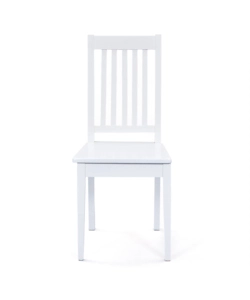 SET 2 SEDIE IN FAGGIO MASSELLO TINTO BIANCO, 42,5X50X95 CM